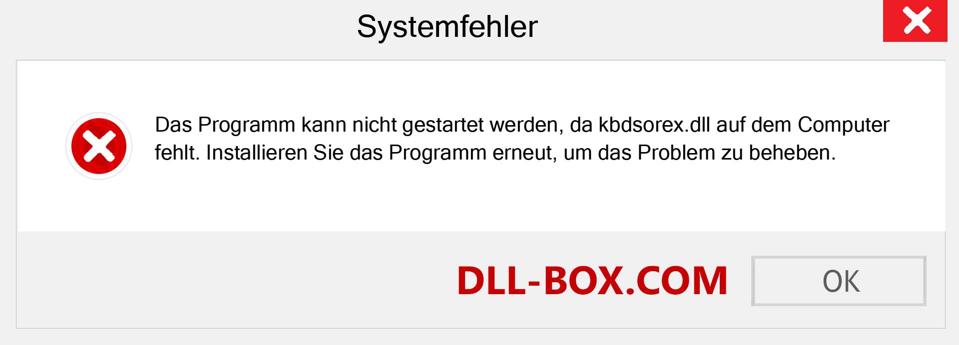 kbdsorex.dll-Datei fehlt?. Download für Windows 7, 8, 10 - Fix kbdsorex dll Missing Error unter Windows, Fotos, Bildern